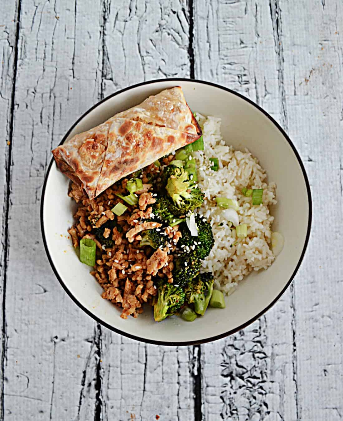 Takeout inspired chicken and rice bowls.